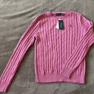 💕NWT Polo by Ralph Lauren💕 Pink Cable Knit Sweater